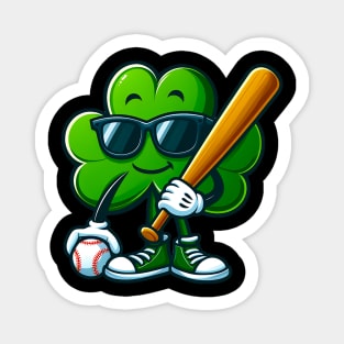 funny and cute way to celebrate Irish culture and baseball Sticker